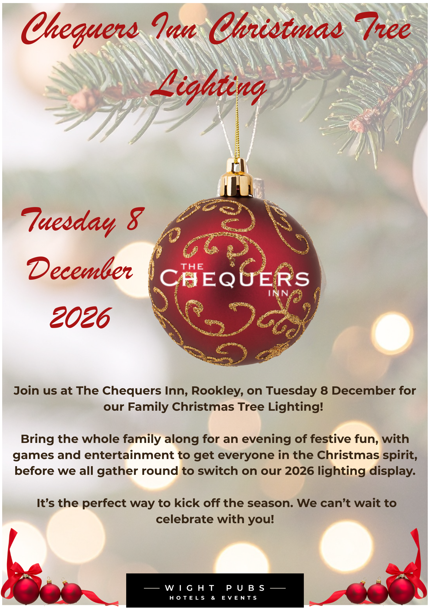 Chequers tree lighting and event posters (185 x 259 mm) (A3) (3)